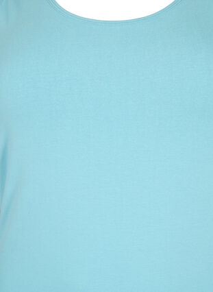 Solide Farbe Grundoberteil aus Baumwolle, Reef Waters, Packshot image number 2