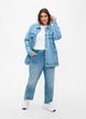 Denim-Jacke mit Destroyed-Muster, Blue denim, Model image number 2
