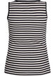 Gestreiftes Tanktop mit Rippenstruktur, Schwarz, Packshot image number 1