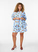 Bluse aus Baumwolle mit Tomaten-Print und Peplum, Blau, Model image number 1