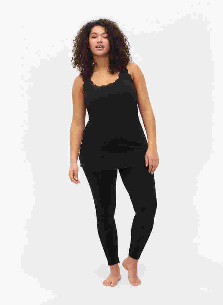 Nahtlose Basic-Leggings, Black, Model image number 0