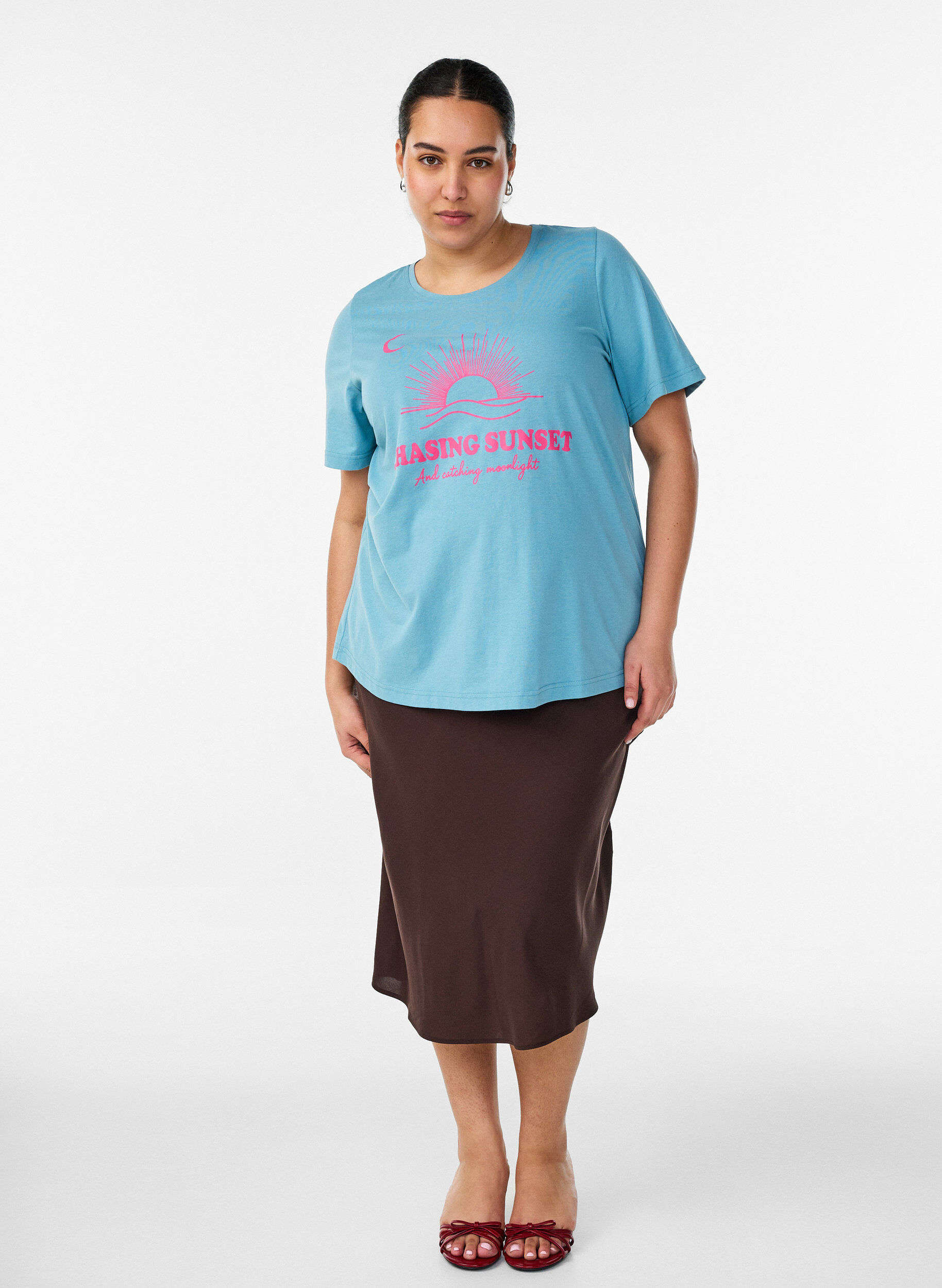 ZizziT-Shirt mit Print, Blau, Model image number 1