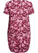 Kurz&auml;rmliges Baumwollkleid mit Aufdruck, Dunkles Bordeaux, Packshot image number 1