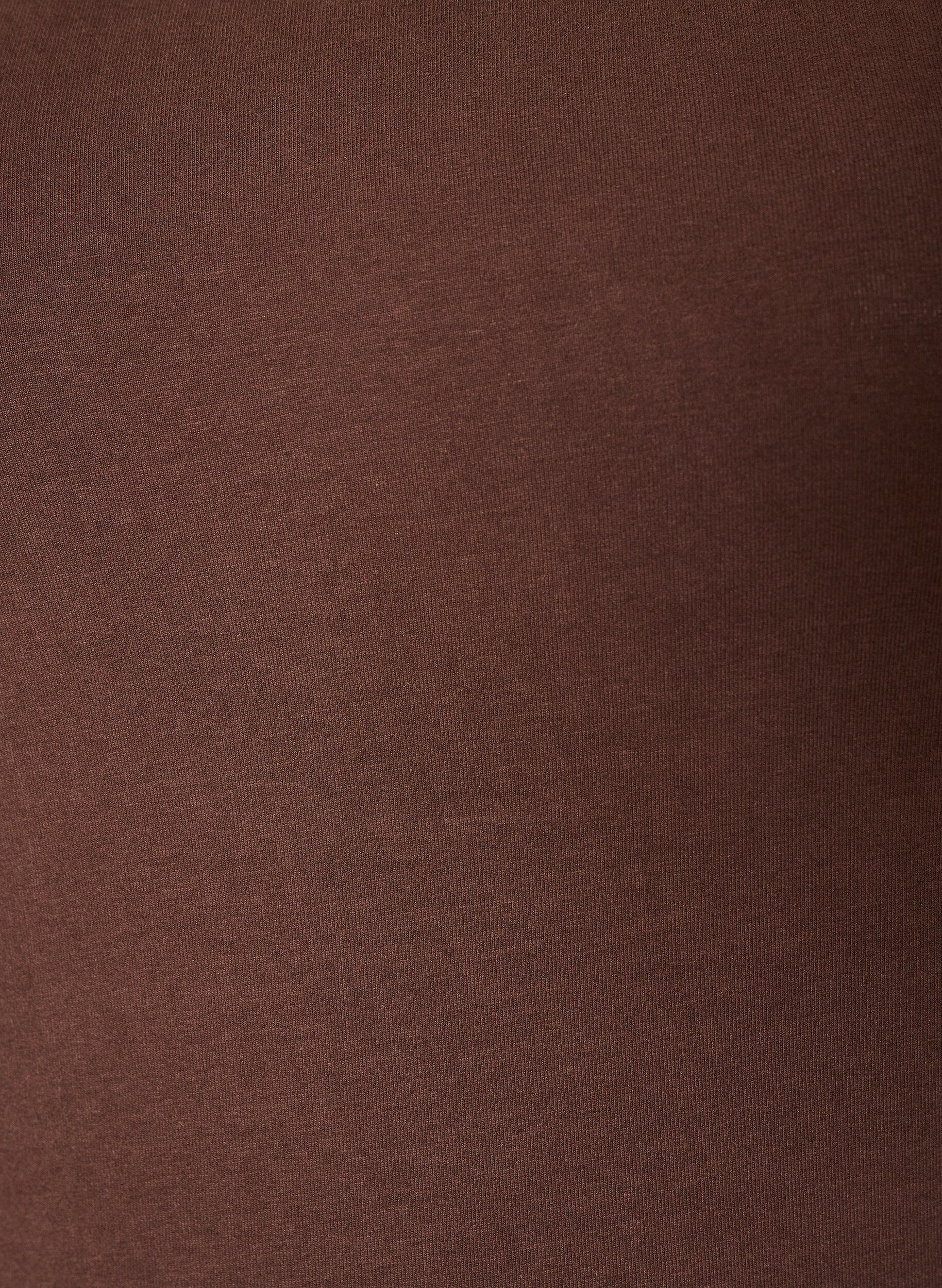 ZizziEinfarbiges Basic Top aus Baumwolle, Braun, Packshot image number 2