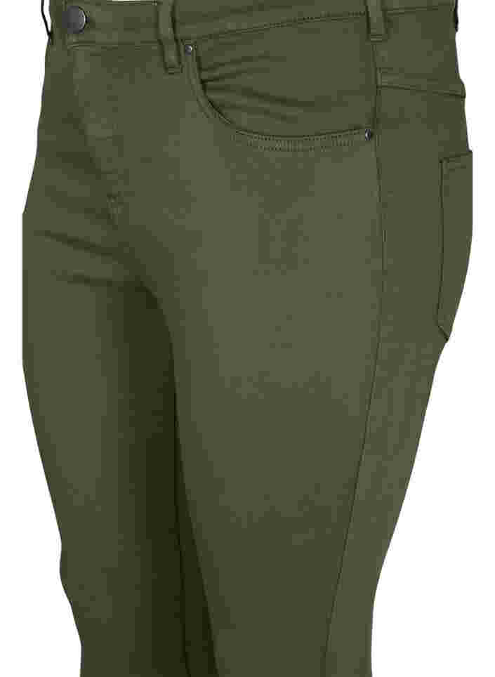 Super slim Amy Jeans mit hoher Taille, Forest Ngt, Packshot image number 2