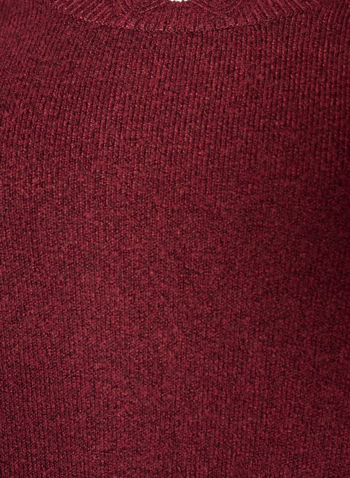 Strickbluse mit Wellenkante, Rot, Packshot image number 2