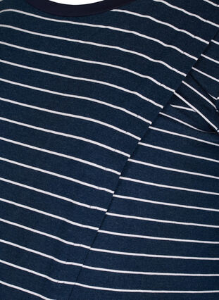 Gestreifte Schwangerschaftsbluse mit 3/4-Ärmeln, Blue Stripe , Packshot image number 2