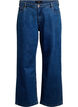 Jeans mit weitem Bein und hohem Bund, Blau, Packshot image number 0