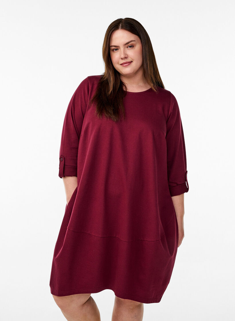 Ballkleid mit Taschen, Dunkles Bordeaux, Model image number 0