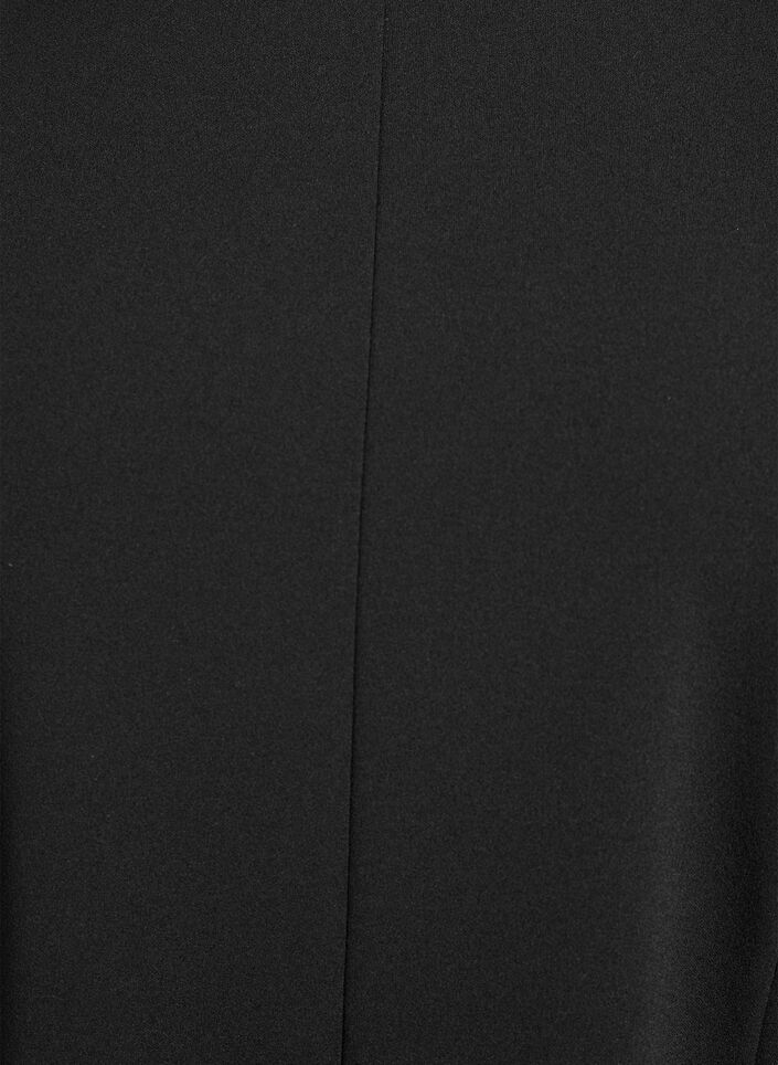 Kurzes A-Linien-Jerseykleid mit 3/4-Ärmeln, Schwarz, Packshot image number 2