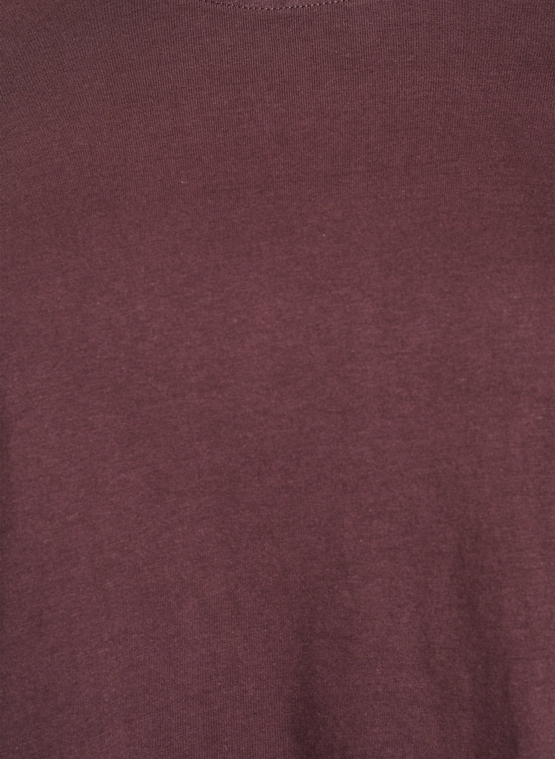 Zizzi Basic T-Shirt aus Baumwolle mit Rundhalsausschnitt, Braun, Packshot image number 2