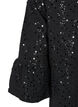Paillettenkleid mit V-Ausschnitt und 3/4-Ärmeln, Black w. Bl. Sequins, Packshot image number 3