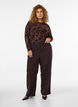 Weite Anzughose mit hoher Taille, Braun, Model image number 0