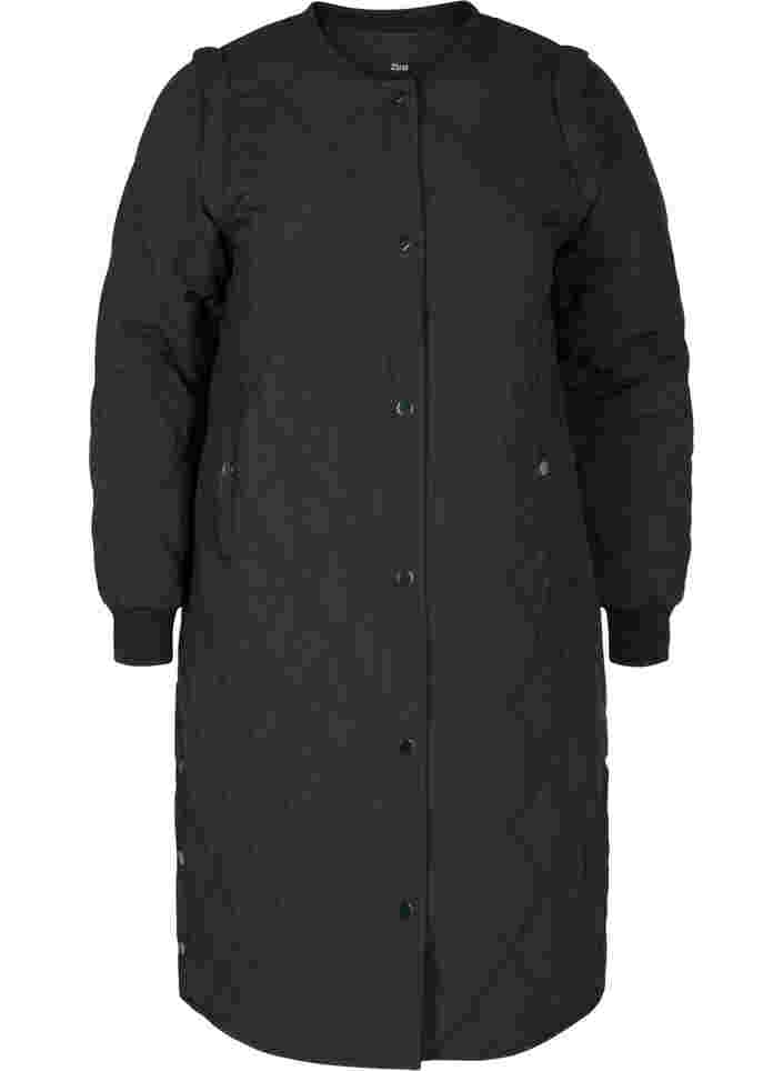 2-in-1 Stepp-Jacke mit Taschen, Black, Packshot image number 0