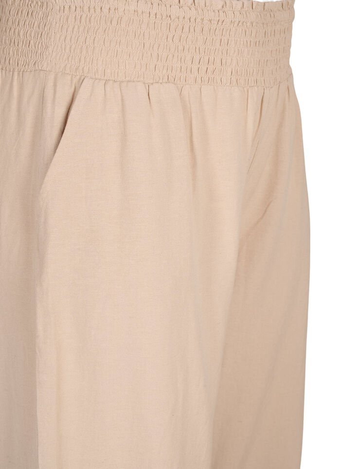 Smockhose mit Leinen, Beige, Packshot image number 2