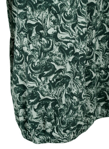 Kurzärmeliges, bedrucktes Baumwollkleid, Scarab Swirl, Packshot image number 3