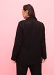 Ton-in-Ton-Jacquard-Blazer aus Viskose, Black, Model image number 1