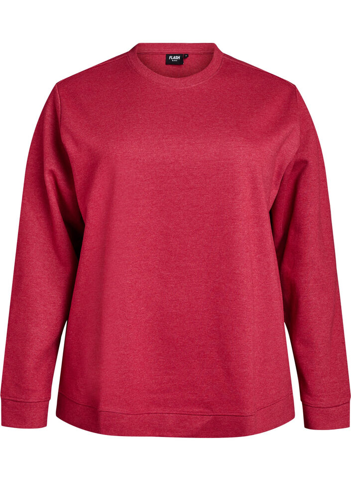 Sweatshirt mit Rundhalsausschnitt, Rot, Packshot image number 0