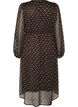 Kleid aus Chiffon mit Polka Dots und langen &Auml;rmeln, Braun, Packshot image number 1