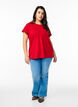 Kurz&auml;rmliges T-Shirt aus einer Baumwollmischung, Rot, Model image number 1