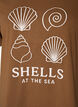 T-Shirt aus Baumwolle mit Print, Braun, Packshot image number 2