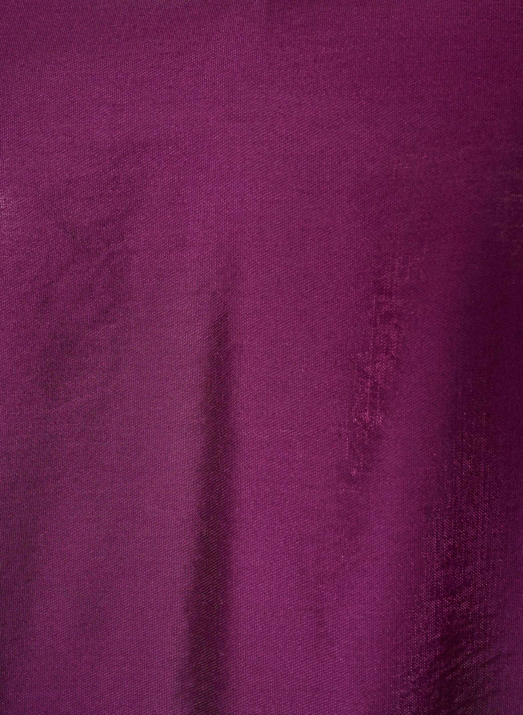 ZizziGl&auml;nzende Tunika mit V-Ausschnitt und 3/4-&Auml;rmeln, Lila, Packshot image number 2