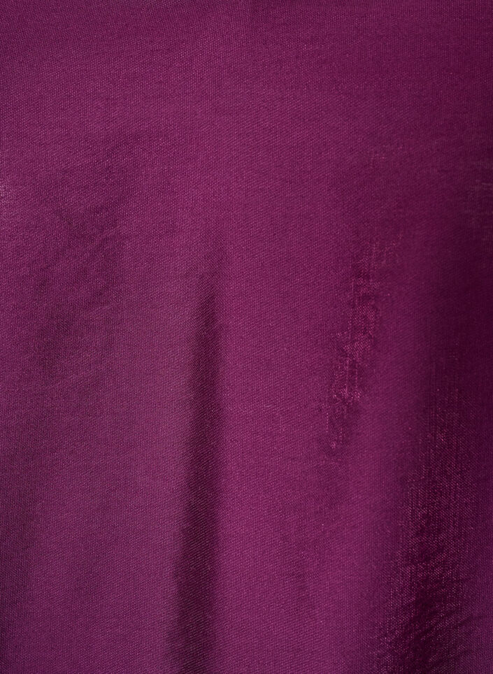 Gl&auml;nzende Tunika mit V-Ausschnitt und 3/4-&Auml;rmeln, Lila, Packshot image number 2