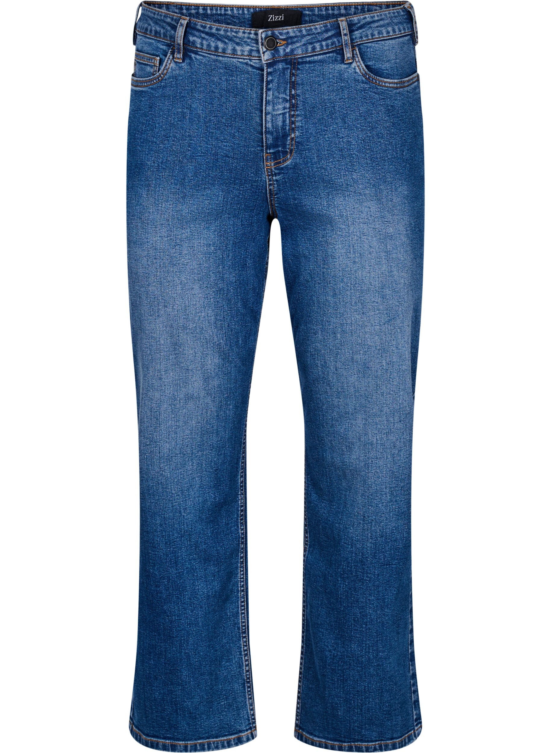 Zizzi Gemma Jeans mit hoher Taille in Regular Fit, Blau, Packshot image number 0