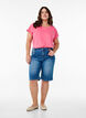 Kurz&auml;rmliges T-Shirt aus einer Baumwollmischung, Pink, Model image number 1