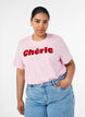 T-Shirt aus Bio-Baumwolle mit Frontprint, Rot, Model image number 0