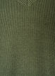 Lange Rippstrickbluse mit V-Ausschnitt, Gr&uuml;n, Packshot image number 2
