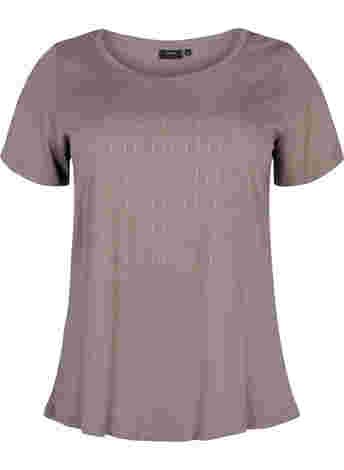 Baumwoll-T-Shirt mit zweifarbigem Logodruck