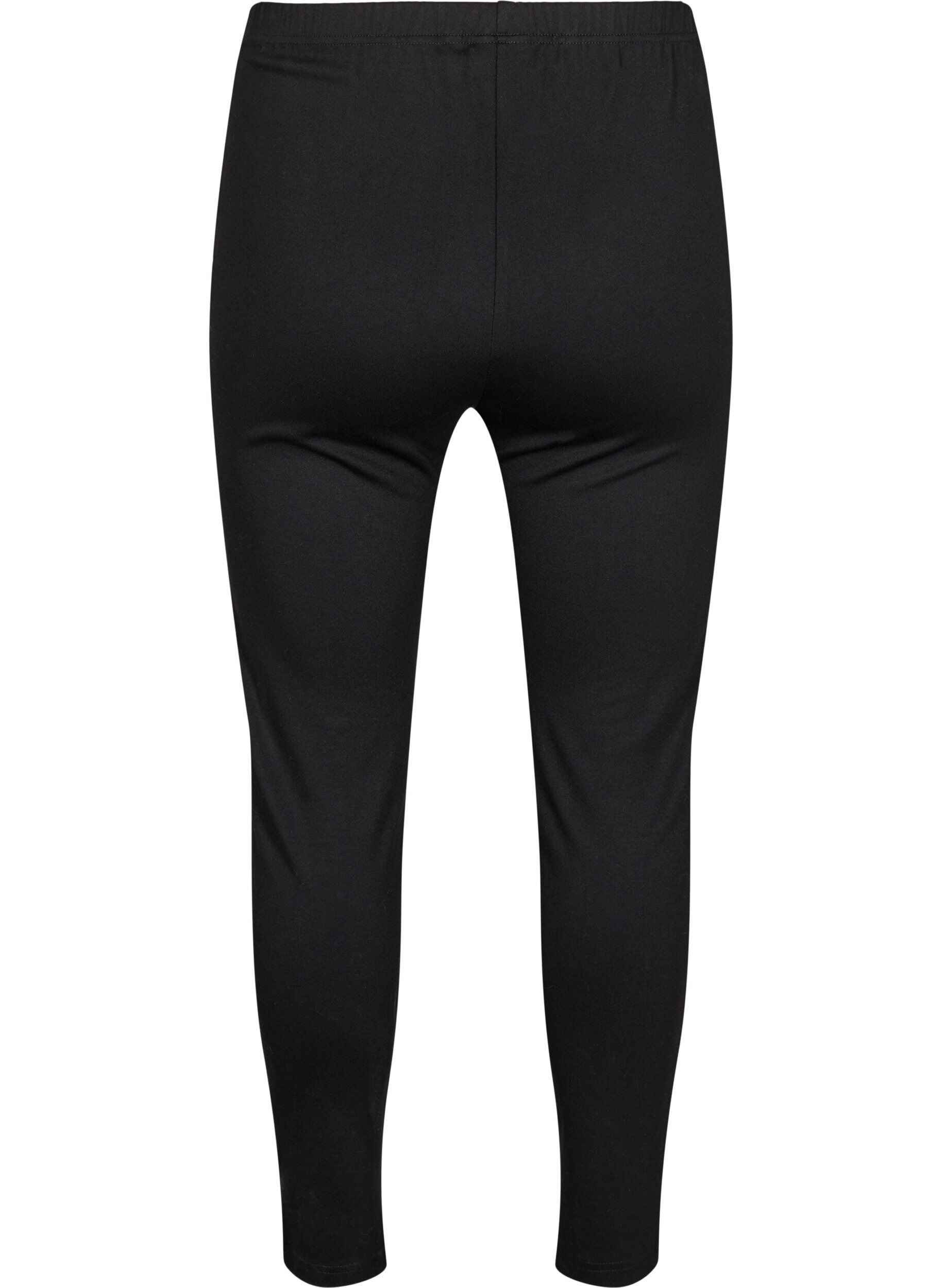 Zizzi Leggings aus Viskose mit Knopfdetails, Schwarz, Packshot image number 1