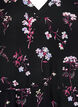 Kurzes Kleid mit Blumendruck, Schwarz, Packshot image number 2