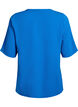 Kurzärmlige Bluse mit V-Ausschnitt, Blau, Packshot image number 1