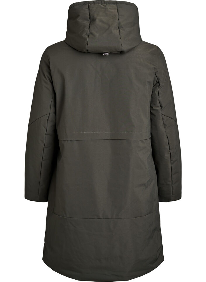 Winterjacke mit verstellbarer Taille, Gr&uuml;n, Packshot image number 1