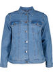 Denim-Jacke aus elastischer Baumwollmischung, Blau, Packshot image number 0