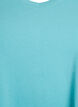 Einfarbiges basic T-Shirt aus Baumwolle, Blau, Packshot image number 2
