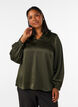 Bluse mit Hemdkragen und V-Ausschnitt, Gr&uuml;n, Model image number 0