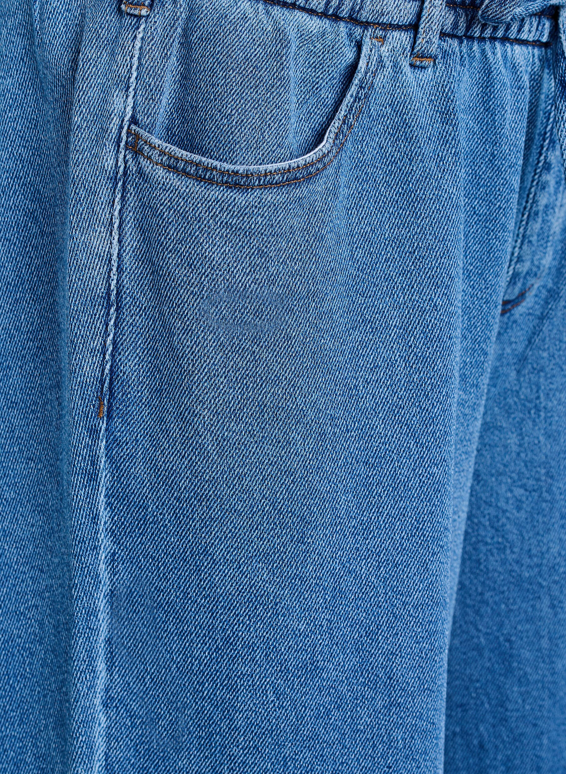 Zizzi Jeans mit lockerer Passform, elastischem Bund und Tunnelzug, Blau, Packshot image number 2