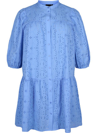 Hemdblusenkleid aus Baumwolle mit Lochstickerei, Marina, Packshot image number 0