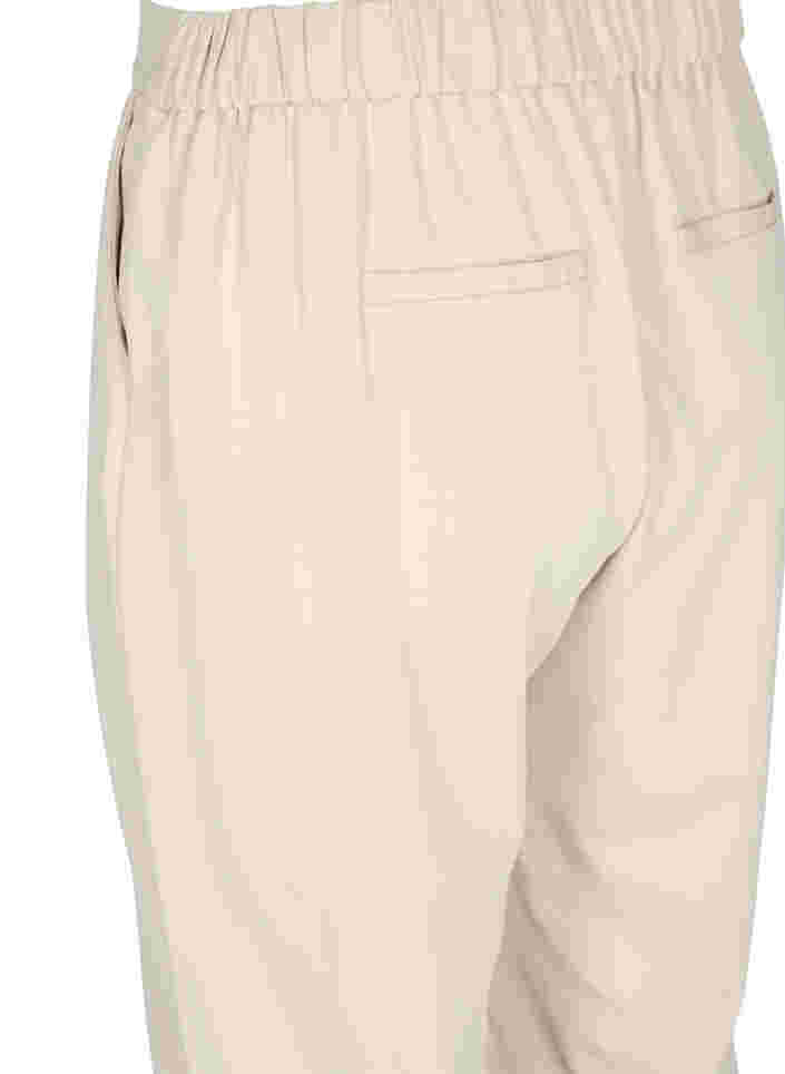 Einfarbige Culotte-Hose mit Taschen, Off White, Packshot image number 3