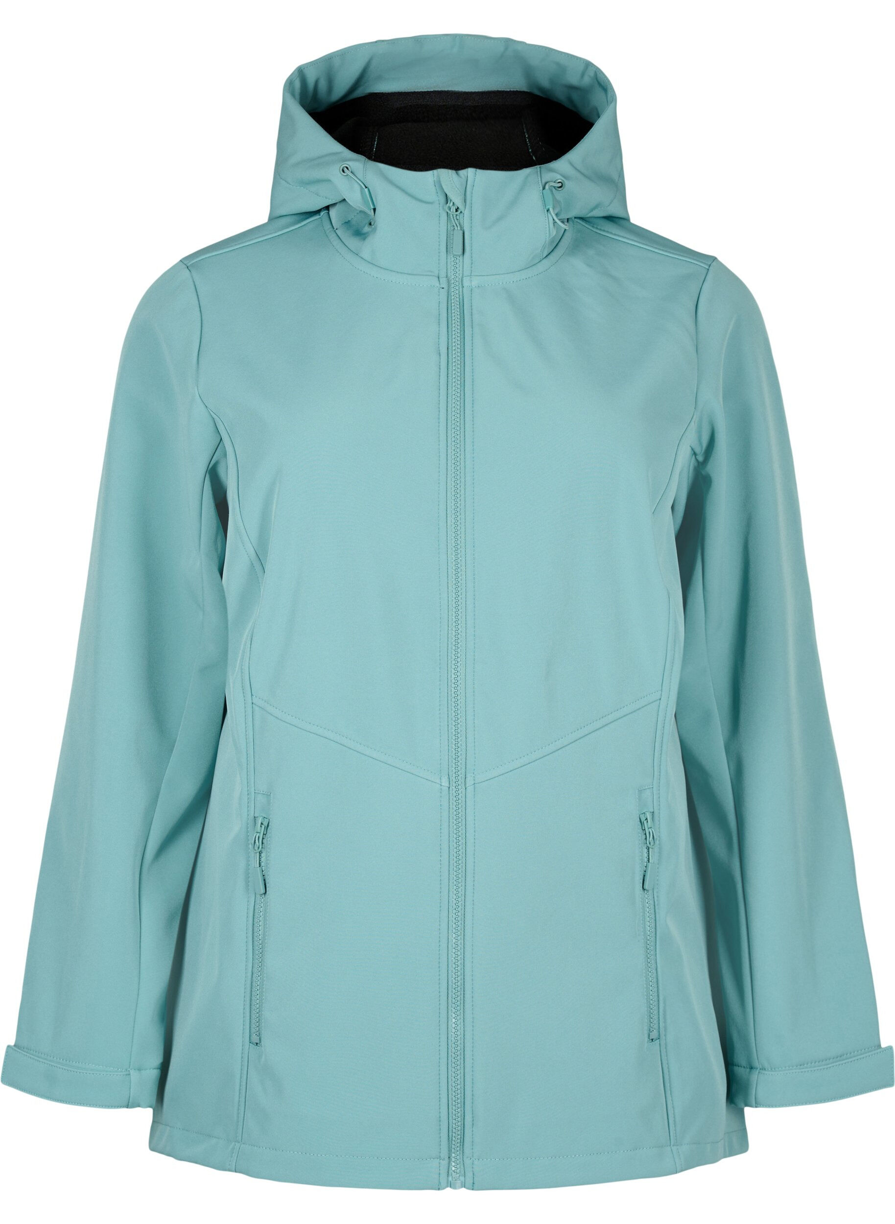 Zizzi Kurze Softshell-Jacke mit Taschen, Arctic, Packshot image number 0