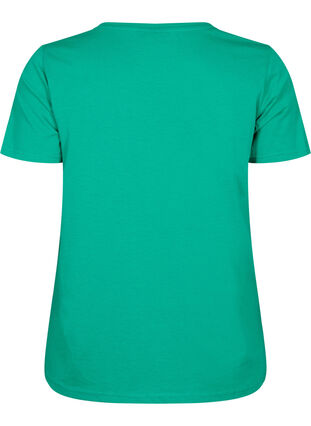 Kurzärmeliges T-Shirt mit V-Ausschnitt, Simply Green, Packshot image number 1