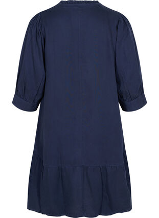 Kleid mit 3/4-Ärmeln, Navy Blazer, Packshot image number 1