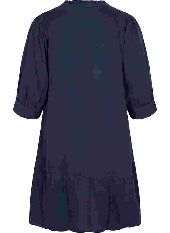 Kleid mit 3/4-Ärmeln, Navy Blazer, Packshot image number 1