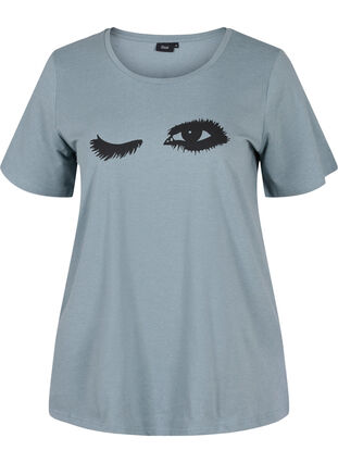 Schlaf-T-Shirt mit kurzen Ärmeln und Print, Trooper EYES, Packshot image number 0