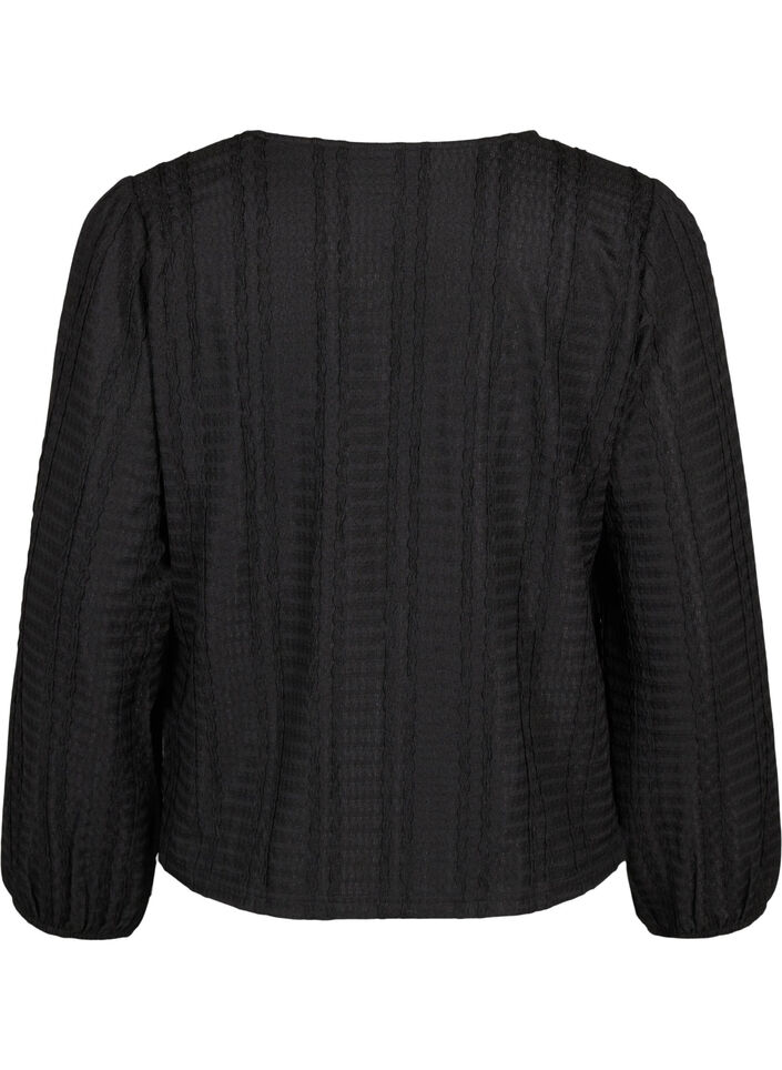 Strickjacke mit Bändern, Black, Packshot image number 1