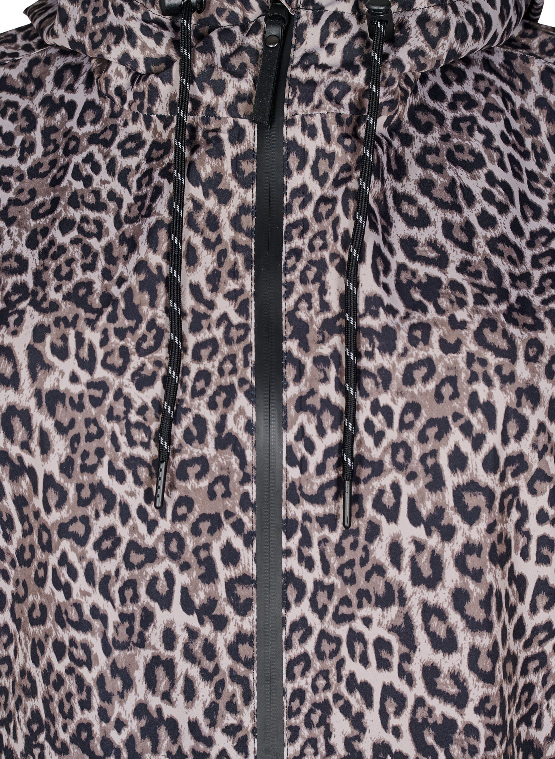 Zizzi Regenjacke mit Taschen und Kapuze, Braun, Packshot image number 2