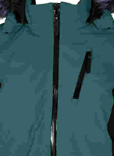 Skijacke mit abnehmbarer Kapuze, Mallard Green Comb, Packshot image number 2